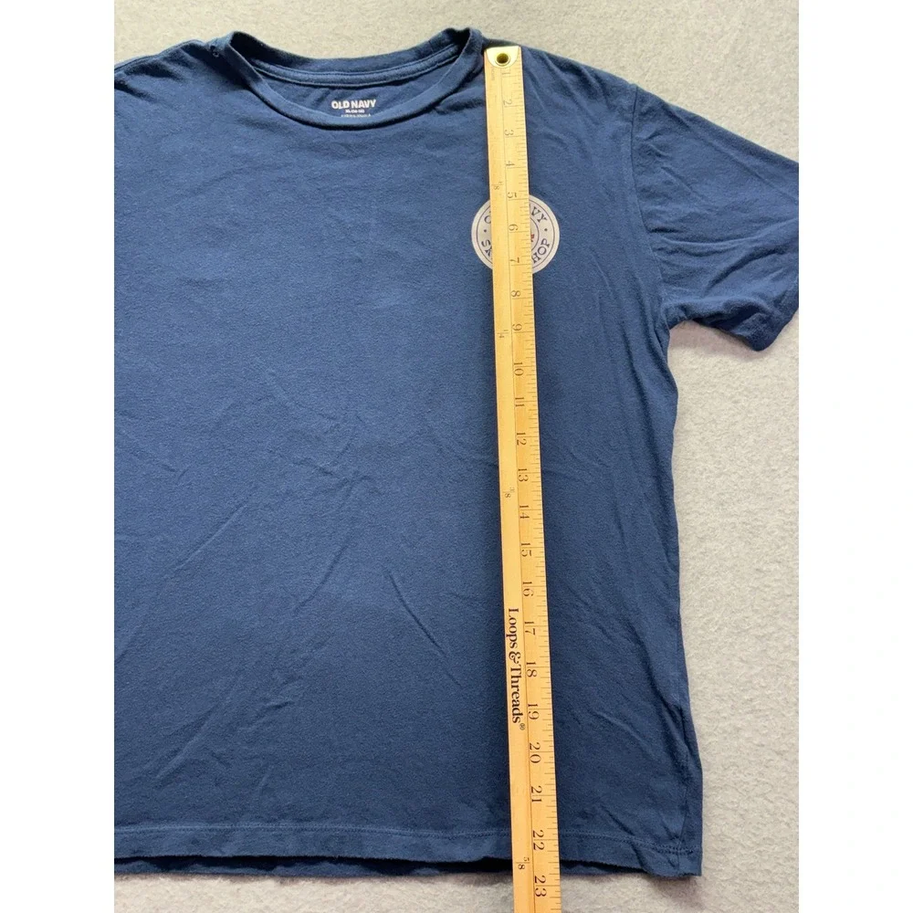 Old Navy Skate Shop Graphic Tee Navy Blue Boys XL 14-16 Short Sleeve T-Shirt